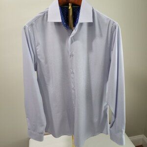 TOM BAINE SLIM FIT PERFORMANCE SHIRT BLUE MENS SIZE XL